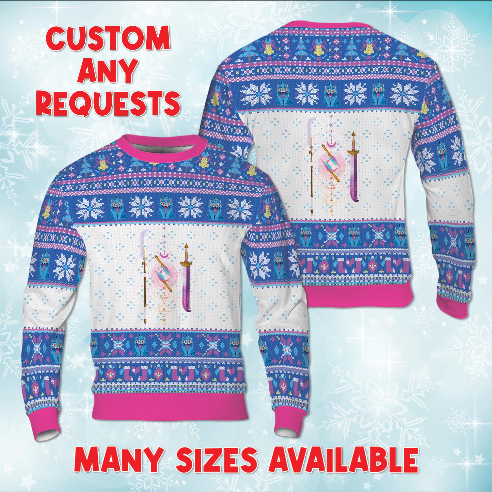 Discover KPop Rumi Mira Zoey Ugly Christmas Sweatshirt, Trinity Weapons Demon Idol Sweater, KPop Idol Star Sweater, Fictional Girl Group Sweater Gift