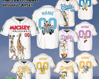 Custom Mickey And Friends Safari Jersey, Disney Winnie The Pooh Jersey, Disney Adventure Is Out There Group Shirt, Disney World Trip Shirt