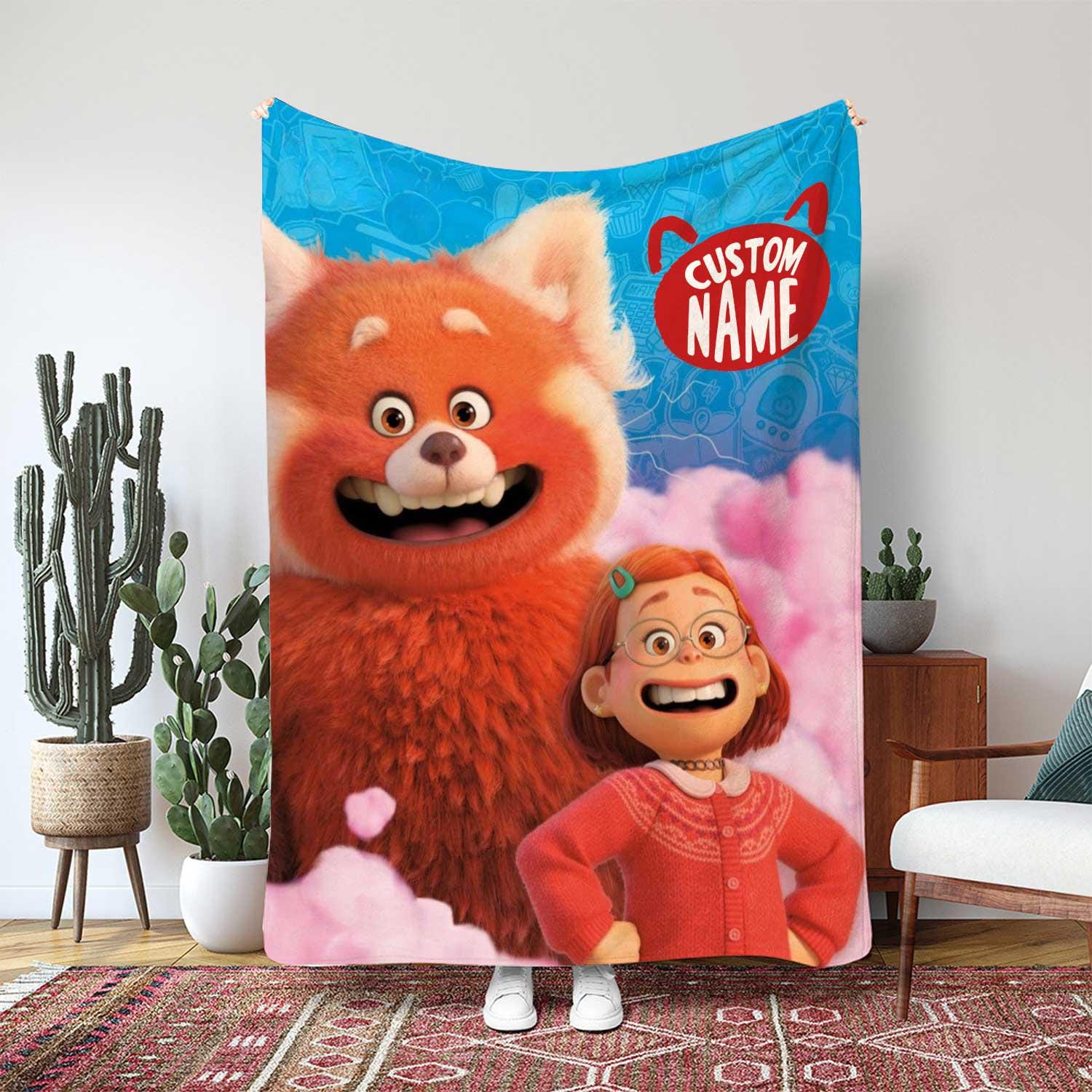 Discover Disney Turning Red Blanket, Boy Band Concert Throw Blanket, Custom Name Teen Idol Group Gift, Kids Animation Film Blanket Gift