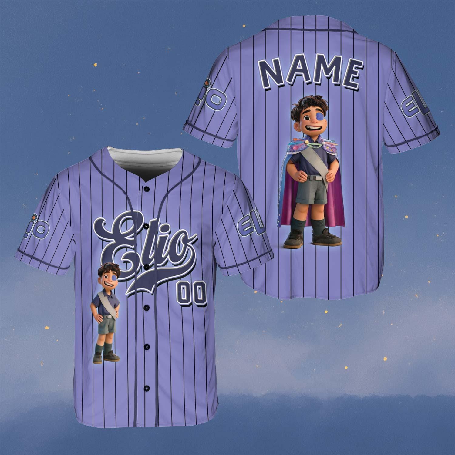Discover Custom Disney Elio Baseball Jersey, Pixar Elio Movie Shirt, Interstellar Elio And Alien Jersey, Elio Animated Film Shirt For Kids
