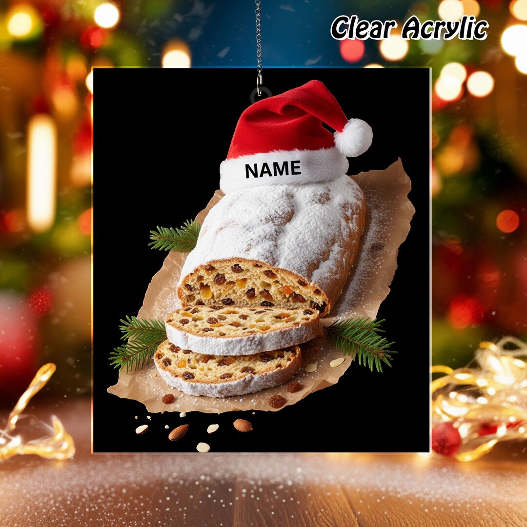 Personalized Stollen Bread Christmas Ornament, Custom Baker Gift ...