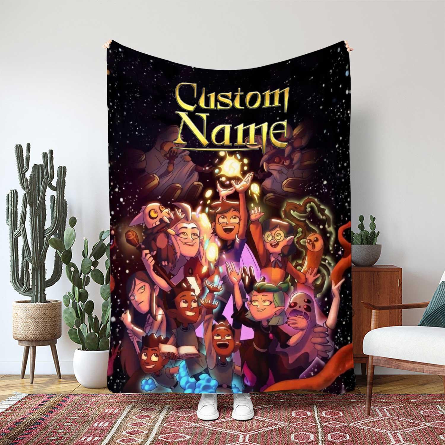 Discover Disney The Owl House Blanket, Eda The Owl Lady Witch Blanket, Luz King Magic Decor, Eda Clawthorne Kids Bedroom Gift