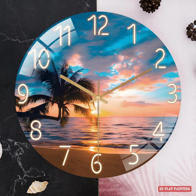 Palm Tree Clock - Etsy