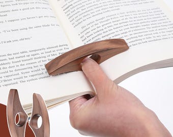 Gepersonaliseerde houten paginahouder cadeau voor collega, aangepaste duimbladwijzer en liefhebbers van boeken lezen