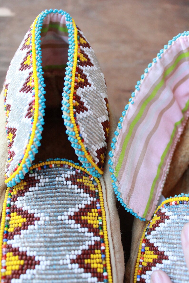 Antique 30's/50's Handmade Buckskin Beaded Native Etsy