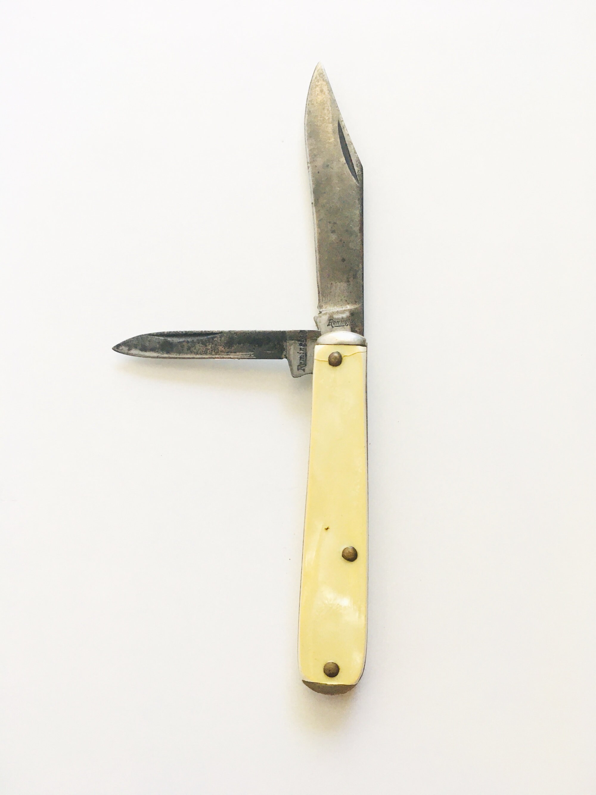 ビンテージレミントンナイフ Antique 30's Celluloid Remington 2 Blade Straight Line