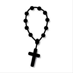 Catholic Rosary Decal: Faith-Based Sticker for Laptops, Water Bottles, Cars