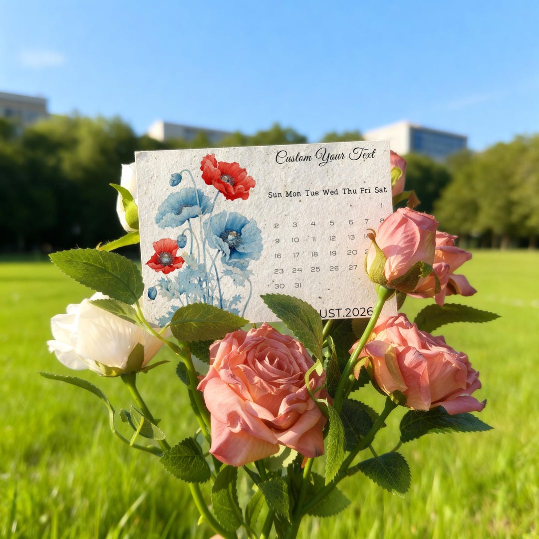 Plantable Calendar 2026, Custom Seed Paper, Eco Conscious Gift That ...