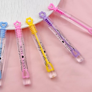 Personalized Wedding Bubbles with Custom Sticker/Wedding Ideas for Kids/Bulk Wedding Bubbles Party Favors/Always and Forever Bubbles Wand