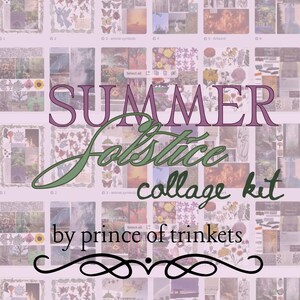 Solstice Collage Summer Solstice Digital Printable Collage Kit With Journal Prompts for ...