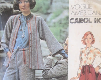 Vintage Vogue 2953, 1970s Pants, Jacket, A-Line Skirt, Blouse Pattern, Carol Horn Design, Bust 36, 1970s Vogue Americana Designer Pattern