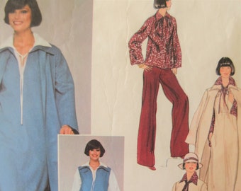 1970s Coat Sewing Pattern, Vintage Vogue 1398 Pattern, Chloe Design, Vogue Paris Original, Pants and Blouse Pattern, Bust  34, Skirt and Top