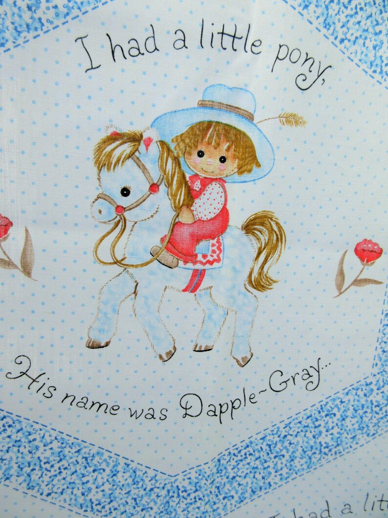 Vintage Fabric Nursery Rhyme Fabric Children's Room Etsy