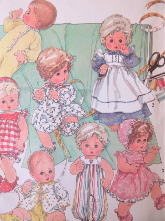 Vintage Simplicity 7644 Sewing Pattern 1980s Doll Clothes Etsy