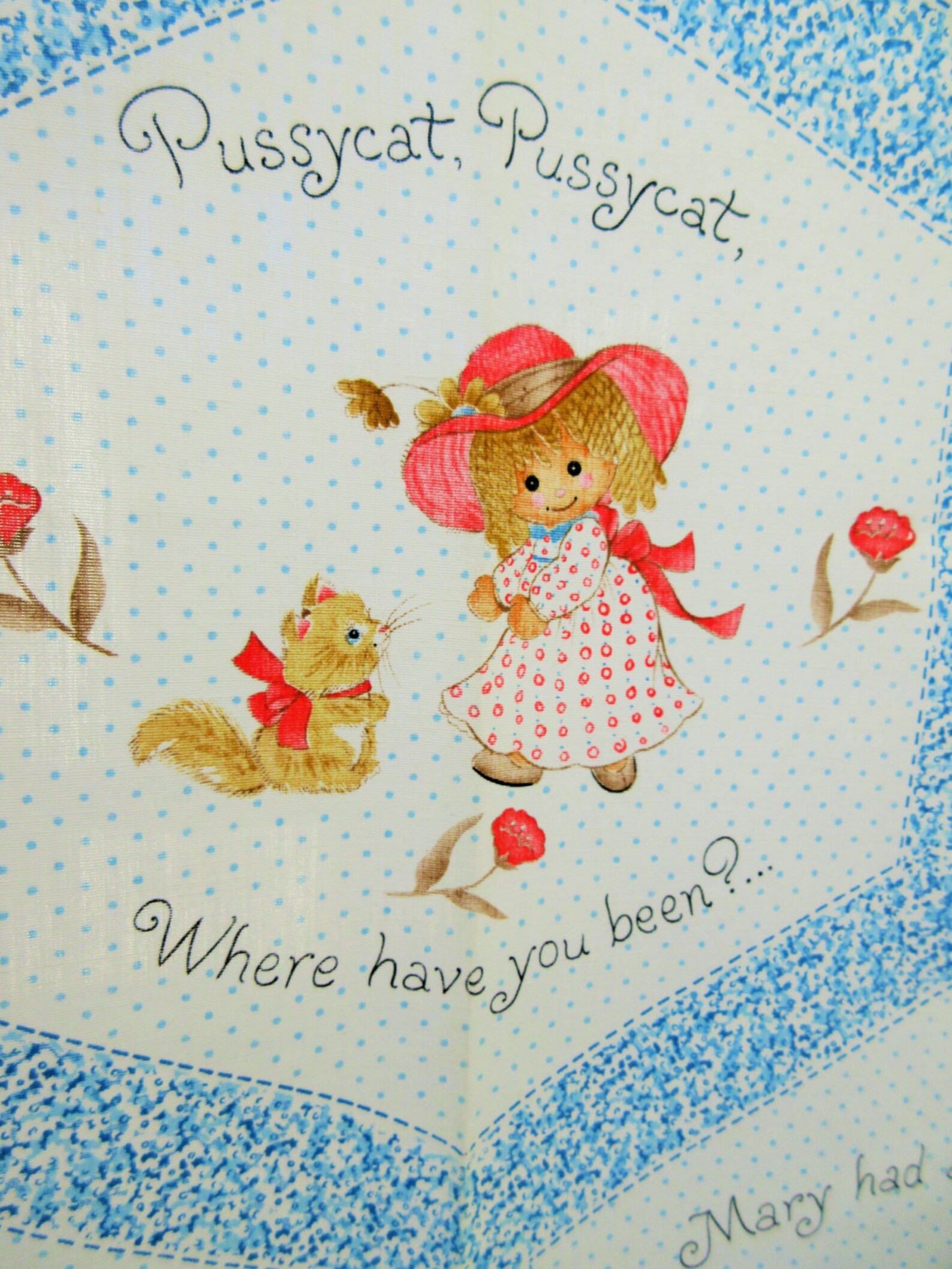 Vintage Fabric Nursery Rhyme Fabric Children's Room Etsy