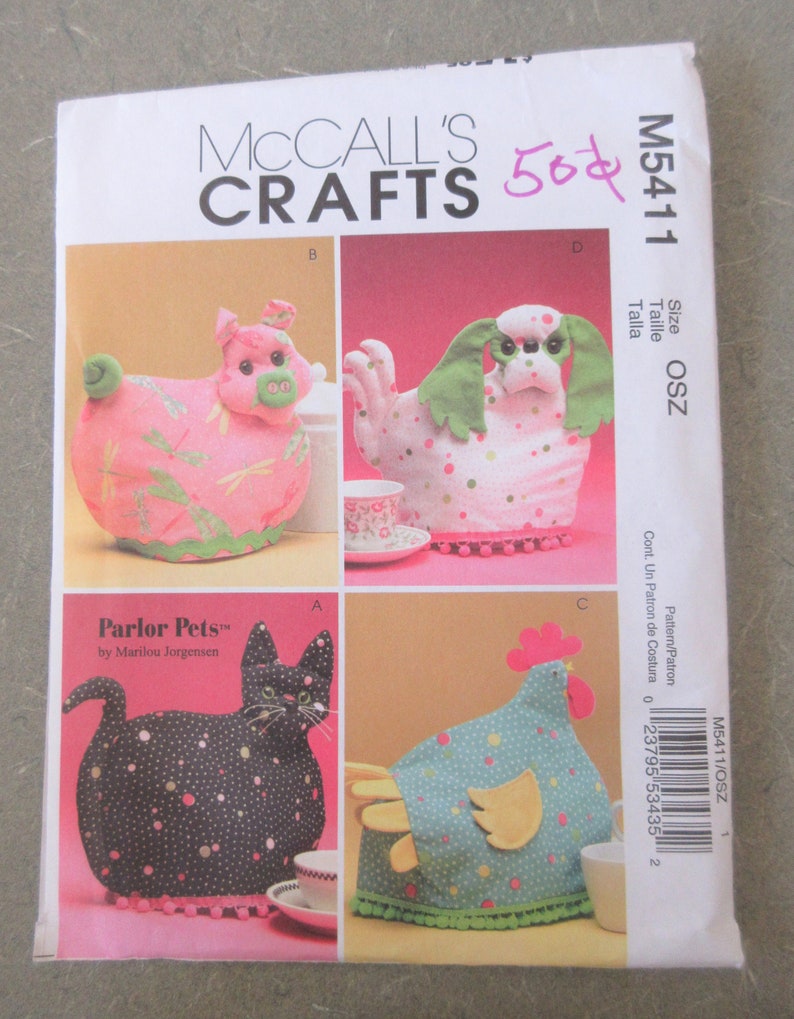 Mccall's 5411 Sewing Pattern Tea Cozy Patterns Animal Etsy