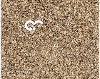 Beige Shaggy Area Rug: Plush Microfiber, Bedroom Living Room Decor (5x8 Feet)