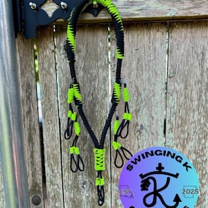 Handmade Duck Call Lanyard Black & Neon Green | Paracord Waterfowl Hunting Gear, Goose Call Holder, Outdoor Gift for Hunters