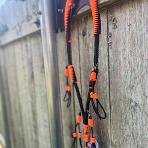 Handmade Black & Orange Paracord Duck Call Lanyard: Waterfowl Hunting Gear