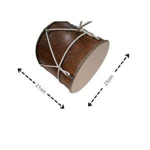 Traditional Armenian Handmade Dhol Drum (25cm x 21cm) – Professional Percussion Instrument