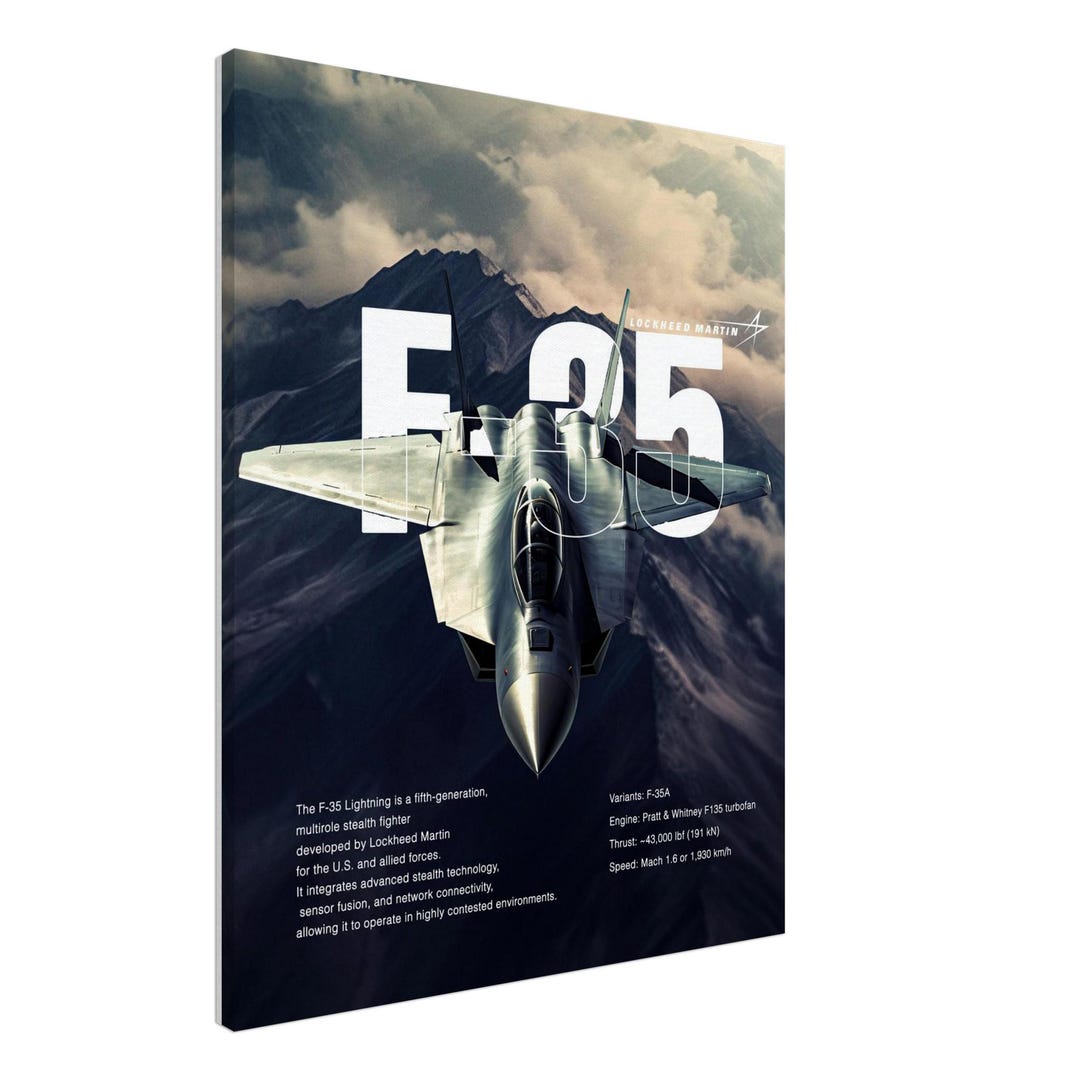Lockheed Martin F35 Lightning Canvas Print – Stunning Wall Art ...