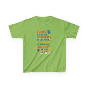 Kids Inspirational Tee - Be Kind, Be Brave, Be Happy, Positive Affirmation Shirt, Children&#39;s T-Shirt, Great for Birthdays and [...]