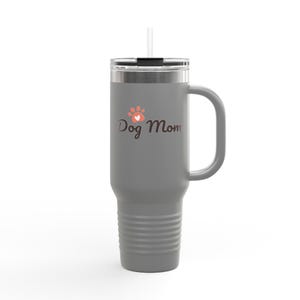 Stylish Insulated Travel Mug for Dog Moms - 40oz, Perfect Gift for Pet Lovers, Travel Buddy, Unique Coffee Mug, Dog Mom Gift