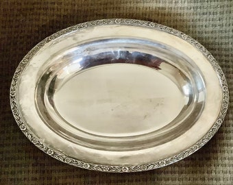 Vintage, Wm Rogers & Son, Serving Dish, Primrose, #1823, Silver plate