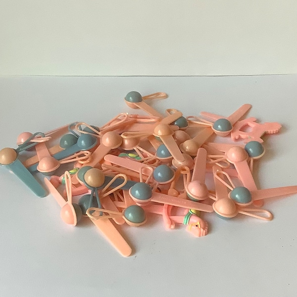 Vintage Baby Shower, Cupcake Picks, Cupcake Toppers, 37 total pieces