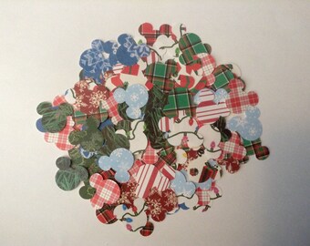 Mickey Mouse Ears, Die Cuts, Punchies, Christmas, Holiday, scrapbooking, cardmaking, confetti, place cards,120
