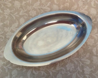 Vintage Lion Bentley, Stainless Steel, Au Gratin Serving Dish, signed