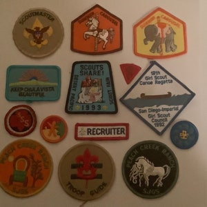 Vintage Girl Scout Patches/Badges, 14 total