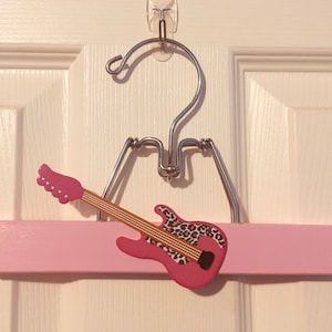 Vintage Hanger, Pants Hanger, Upcycled, Guitar, many uses, hang photos, recipe cards, childrens art, memos, wall hanging