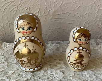 Vintage Matryoshka, Russian Nesting Dolls, Stacking Dolls