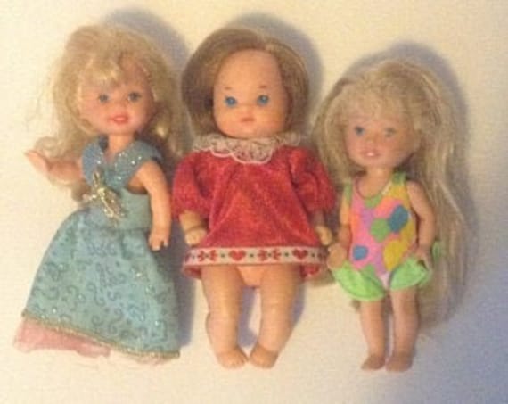 Vintage Dolls Set of 3 Small Dolls Mattel 1994 | Etsy Hong Kong