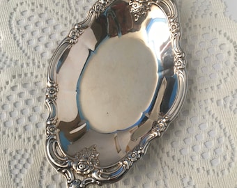 Vintage, Community, Candy Dish, Nut Dish, Silverplate, Signed