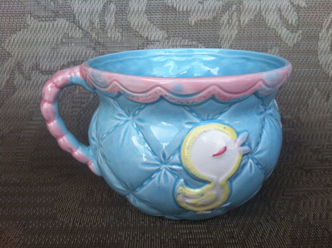 Vintage Ceramic Planter Baby Mug Vase Baby Shower Mom to Etsy