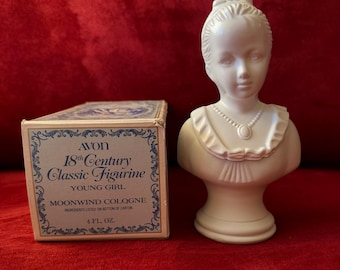 Vintage AVON Young Girl, 18th Century Classic Figurine, Cologne Decanter, 1970’s