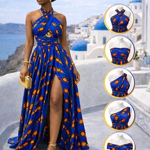 Blue Dashiki Dress - Etsy