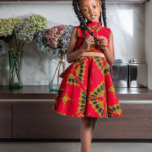 aniyah african ankara frilled shoulder knee length dress Knee Length Gathered Ankara Dress Aniyah African Ankara Frilled Shoulder  Knee Length Dress