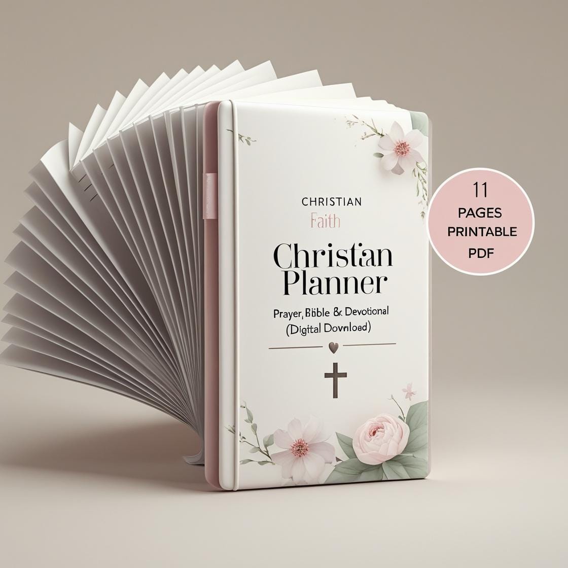 Christian Faith Planner Printable: Bible Study, Prayer Journal (digital ...
