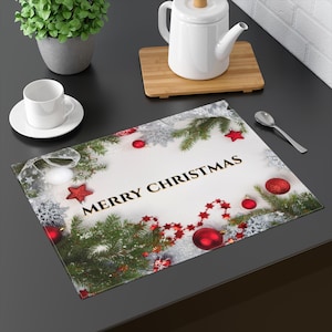 Weihnachts Tischset: Frohe Weihnachten Urlaub Tischdeko
