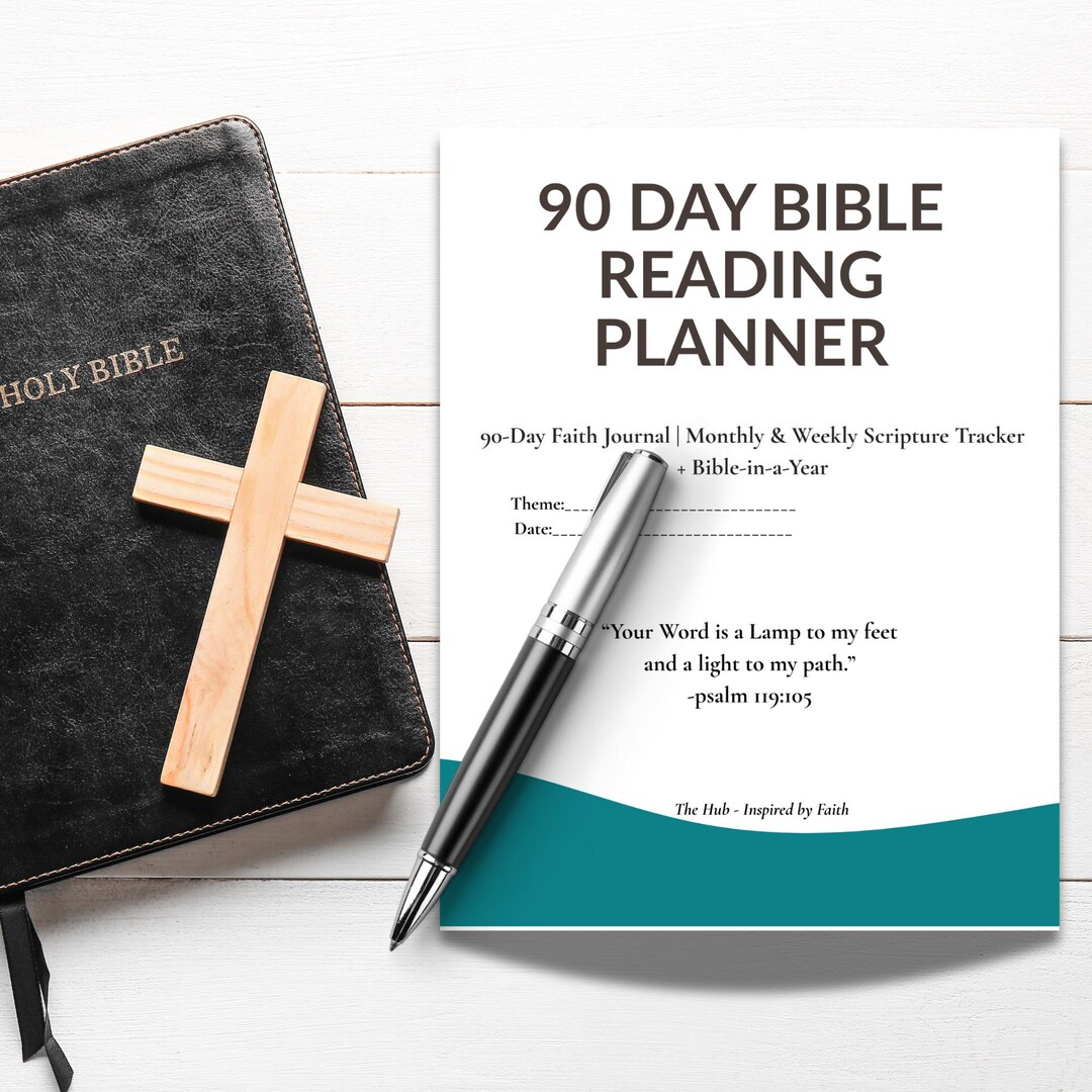 90 Day Bible Reading Plan Printable Faith Planner Journal Devotional