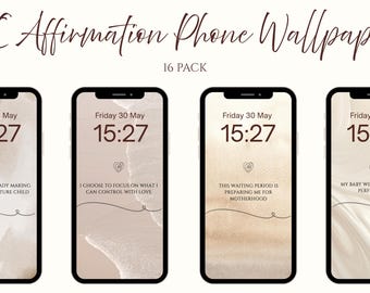 16 TTC Affirmation Wallpaper Bundle| iPhone background | Digital Download | Positive Motivation Quotes | Lock Screen | Aesthetic Wallpaper