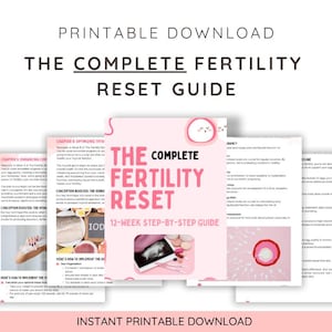 Fertility Guide Digital Download & Fertility Planner for Women Trying to Conceive Naturally | TTC Pregnancy Help Guide for Hormone Balance