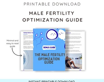 Male Fertility Guide| Digital Download & PDF Ebook | Nutrition Guide | Sperm Health Strategy | Meal Plan Support for TTC families