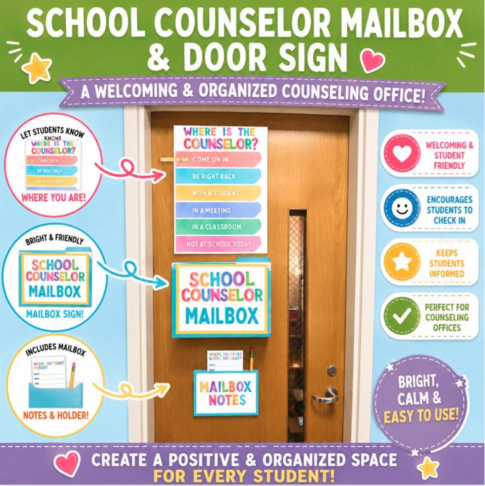 School Counselor Mailbox & Door Sign – “where is the Counselor ...