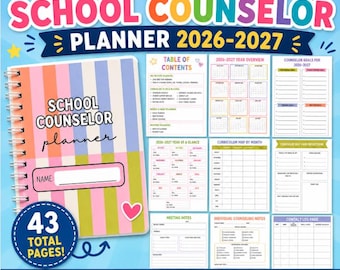 Schooldecaanplanner 2026–2027 | Afdrukbaar en digitaal | Hulpmiddel voor adviesorganisatie | SEL-planner voor drukke schoolbegeleiders