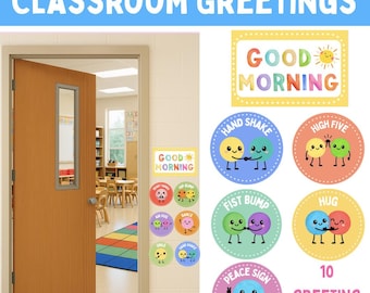 Printable Morning Greeting Posters for Classroom – Positive SEL Check-In Visuals