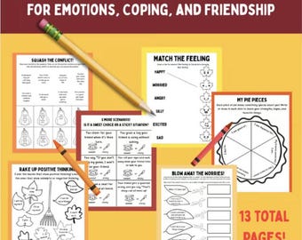 Fall SEL Worksheets | Social Emotional Learning Activities | Counseling & Classroom Fall Pack